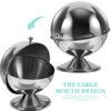 Stainless Steel Sugar Bowl with Roll Top Lid Kitchen Condiment
