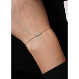 30th Birthday Gifts for Women • 3 Crystal Bracelet• 30th Birthday Bracelet • 3 Decades • Thirty Year Old Birthday Gift • Thirtieth 30 Year Old Birthday Gifts 14k Gold