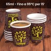 100 Paper Coffee Cups 65ml Brown Forest Eco Friendly Biodegradable