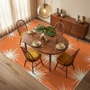 Orange Atomic Throw Rugs for Entryway 2x3