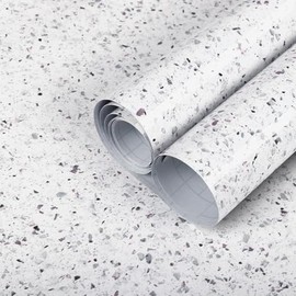 Decoroom Granite Contact Paper for Countertops, 17.7" x 118", Thickened Glossy Waterproof Peel and Stick, Self-Adhesive Marble Wallpaper for Kitchen, Bathroom, Cabinets, and Countertop Refinishing