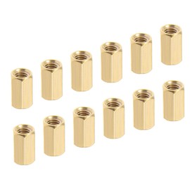 YOKIVE Pack of 15 M4 Spacers Brass Hexagonal PCB Spacer Nuts Hold Height Uniform Large for Motherboard Circuit Board Electronics (Gold Tone 10 mm)