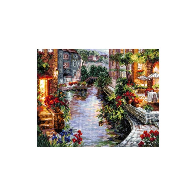 Wizardi Counted Cross-Stitch Kit Evening in Venice 46-02 Magic Needle