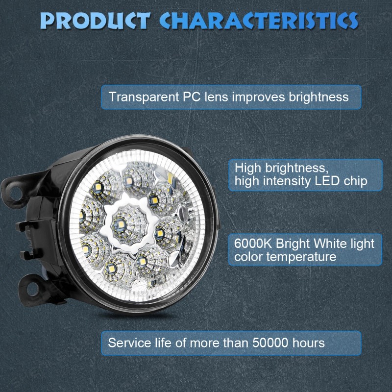 SHENKENUO Pair Fog Lights Fit For 2007-2014 Chevy Tahoe Avalanche