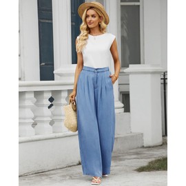 GRAPENT Mom Jeans for Women Womens High Waisted Jeans Womens Flare Jeans Womens Wide Leg Jeans Womens Jeans Size 14 Womens Bell Bottom Jeans Color Medium Blue Size M Medium Size 8 Size 10