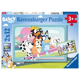 Ravensburger Children's Puzzle 05693 - Fun with Bluey - 2 x 12 Pieces Bluey Puzzle for Children from 3 Years