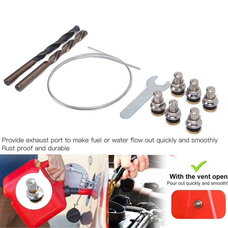 LOCADENCE Fuel Gas Can Vent Caps, 6 Vent Valve Gas