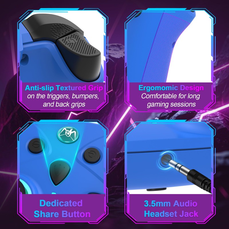 RavoGrip Wired Controller for Series PC, Gaming Control Controllers with