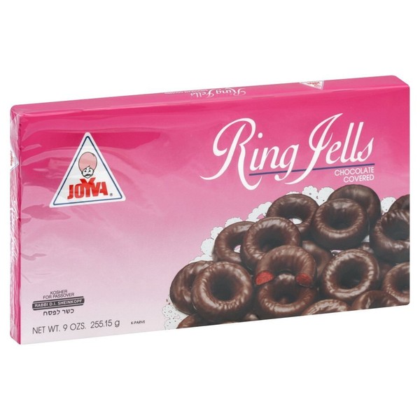 Joyva Chocolate Covered Raspberry Jelly Rings 9 Ounce