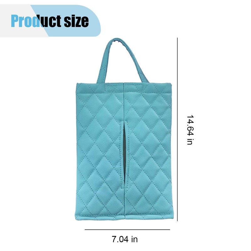Car Tissue Holder, PU Leather Car Backseat Napkin Holder, Rectangular