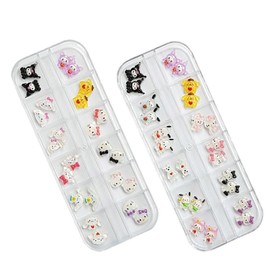 Nail art pretty cute character parts 12 types 2 pieces each set - no255 character parts set / 네일 아트 프리티 귀요미 케릭터 파츠 12 종 각2 p 세트 - no255케릭터파츠세트