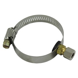 Neo-Pure Drain Saddle Adjustable Hose Clip, Quick Connect Steel Compression Brass Fitting for Under-Sink RO Systems (2" OD x 1/4 Compression)