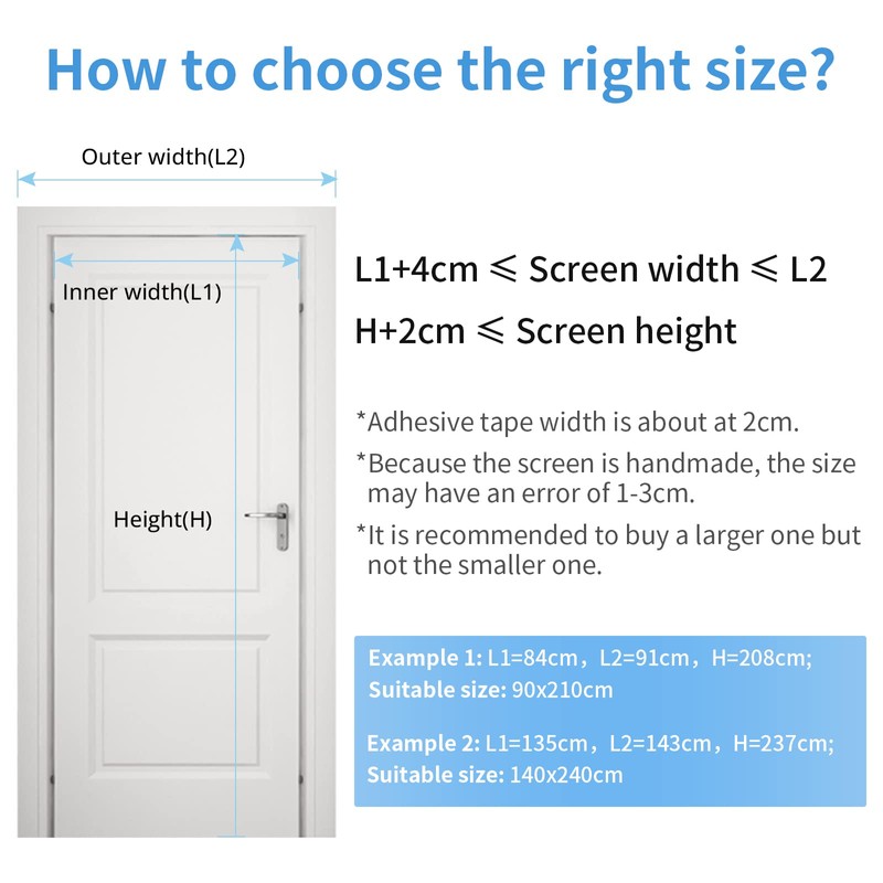 MYCARBON Fly Screen for Doors and Windows, Polyester, Black Stripes,