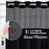 Gibelle No Hook Waffle Weave Shower Curtain with Snap-in Fabric