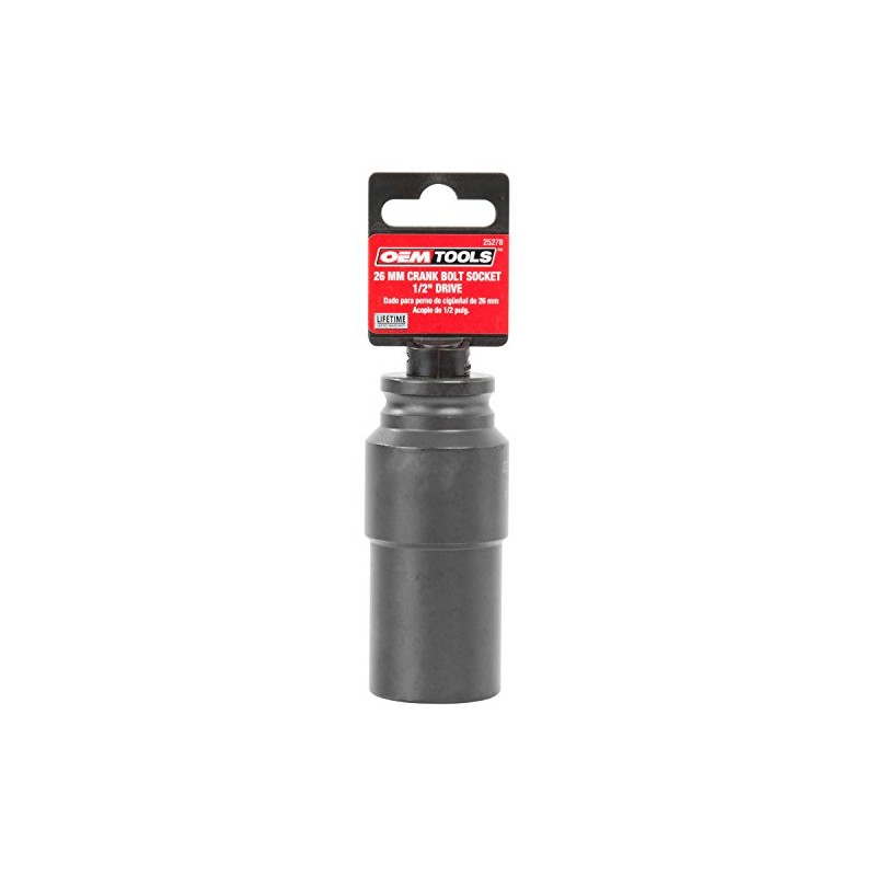 OEMTOOLS 25278 26mm Crank Bolt Socket, Heavy Duty Harmonic Balancer