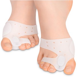 HALUTO Toe Separator for All Toes with Non-Slip Strips, Pack of 2, Toe Separator for Overlapping Toes, Bunion Correction with Magnet, Hammer Toe Correction, Toe Separator, Toe Spacer