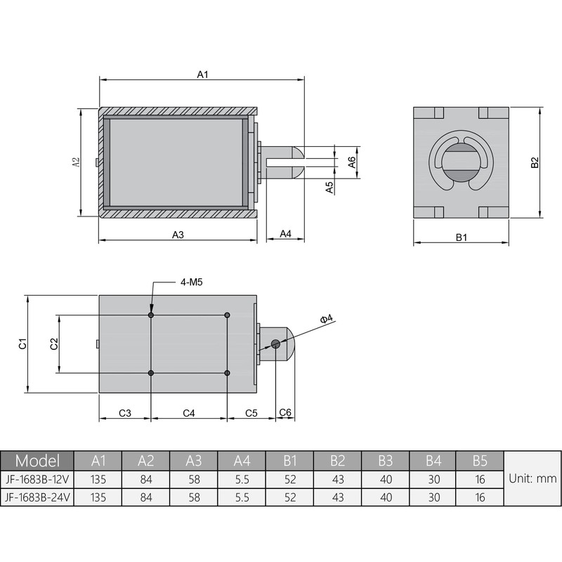 Fielect DC 24V 10A 80N Push Pull Type Solenoid Electromagnet,