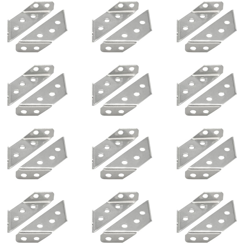 24 PCS Stainless Steel Triangle Support Frame Corner Brackets, Furniture