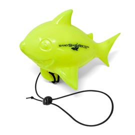SandShark - Boya de marcador de bola de anclaje flotante Accesorios de barco pontón en forma de tiburón para diversión en la playa. Accesorios de anclaje de barco para aguas poco profundas. Alta visibilidad. Cordón elástico de 30 pulgadas (verde neón).
