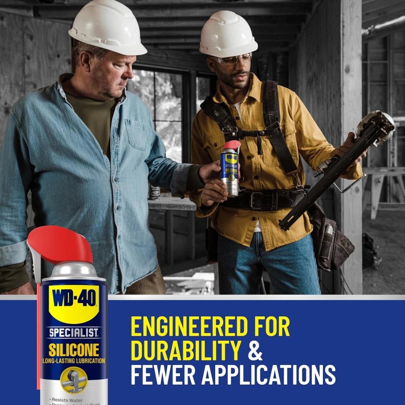 WD-40 Specialist Silicone Lubricant - 11oz, Dual Spray, SMART STRAW