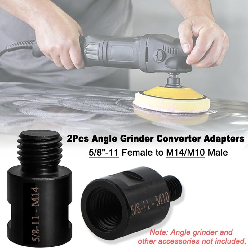 Saipor 2Pcs Angle Grinder Converter Adapters 5/8"-11 Female to M14/M10