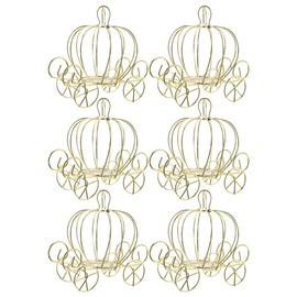 BESPORTBLE 6pcs Plated Pumpkin Carriage Candy Boxes Goodies Gift Boxes Pumpkin Cart Candy Boxes Wedding, Birthday, Special Event Décor/ Centerpiece