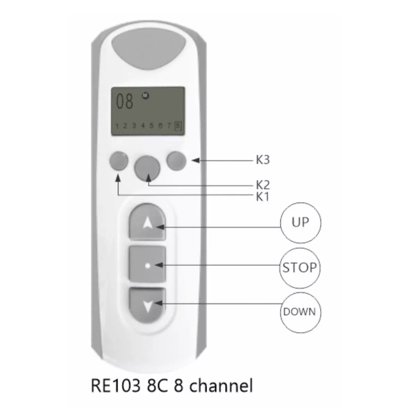 ALPINA ALPHA ALPINA WISTAR Roller Shade Remote Control 433.92 Mhz