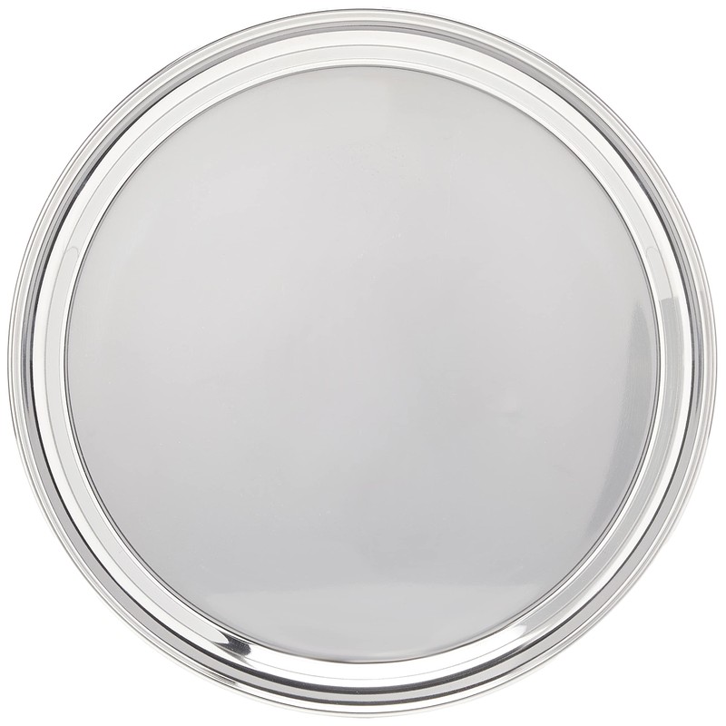 Genware NEV-52039 Tray, Stainless Steel, 12" Round, 300 mm