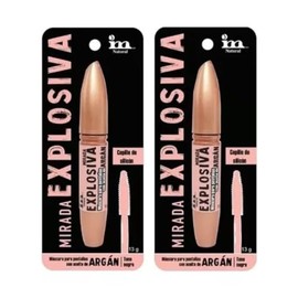 GAERO GLOBAL SOLUTION 2 Piezas De Rimel Mirada Explosiva Ime Natural By Gaero Shop  Mscara Para Pestaas  Con Aceite De Argn  Tono Negro  13 g         