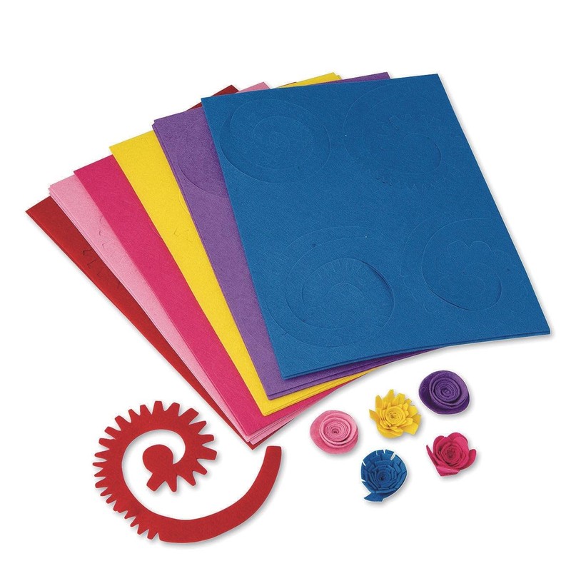 Felt Flower Spirals