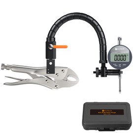 Neoteck Disc Brake Rotor Gauge Dial Indicator 1"/0.0005" Digital Runout Gauge Set Ball Joint Runout Set with 360° Flexible Arm Tight Grip Locking Vise for Automotive, Mechanical, Industrial Processes