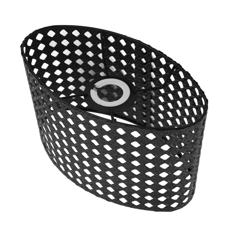 Iron Hollow Oval Lampshade Metal Engraving Hollow Lampshade Compatible for