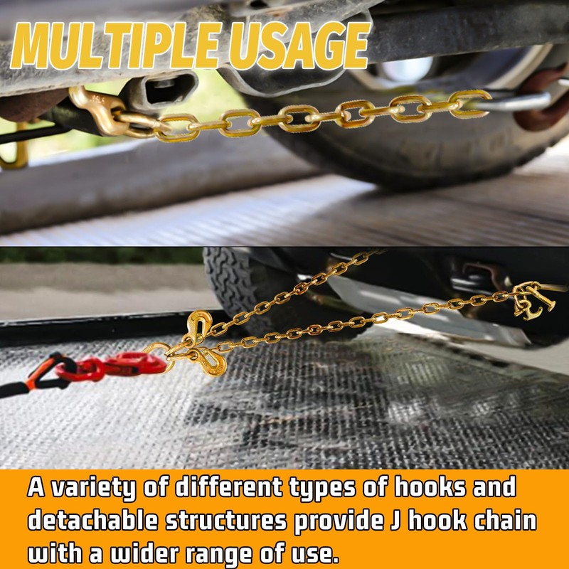 SENKEYFE V Bridle Tow Chain|G80-5/16 Inch × 3 Foot Bridle