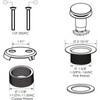 Brushed Nickel Bathtub Drain Stopper and Overflow Kit, Solid Brass