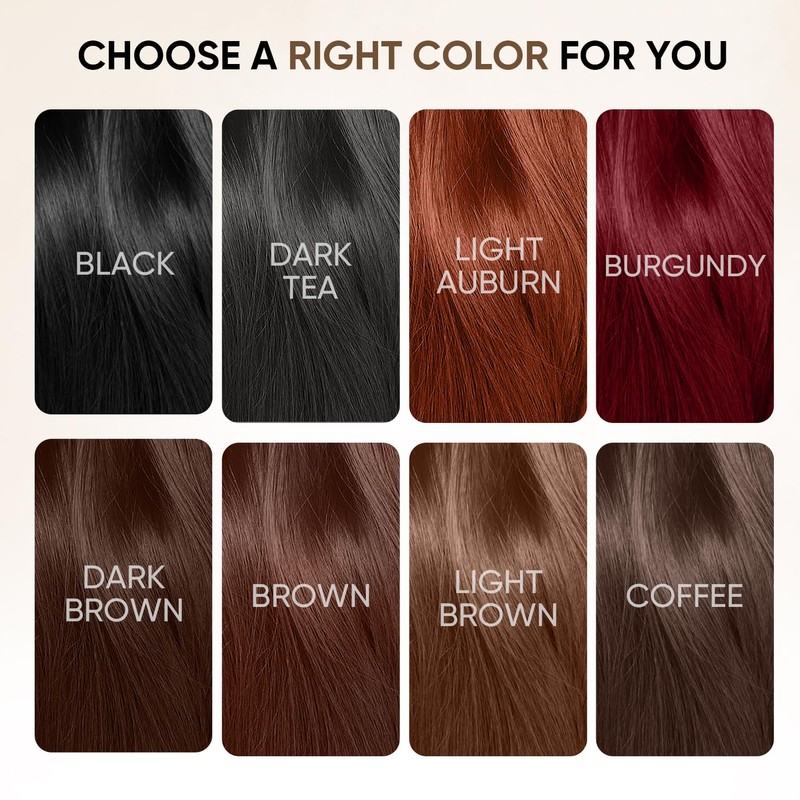 Farndu Light Brown Hair Dye Shampoo for Women Men, Instant