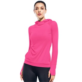 Zengjo Women's Athletic Hoodies Pullover Lightweight(Hot Pink,M)