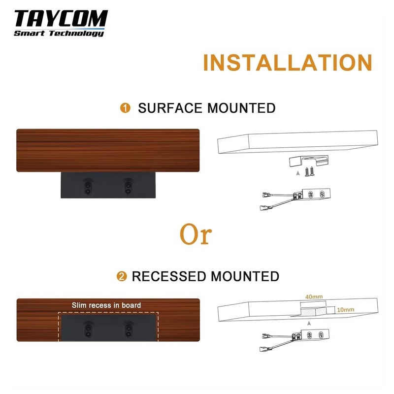 Double Door Sensor Switch Compact, Switch Recessed Mounted Smart Light