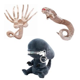 Alien Plush Toy Prometheus Stuffed Animal for Fans of The Classic Horror Film - Get Your Claws on The Scariest Softie (3 Pack), Medium