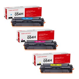 3 Pack 054H C/M/Y Toner Cartridge: Compatible CRG 054H Replacement for Canon 054H CRG-054H for Canon imageCLASS MF642Cdw MF644Cdw MF640C MF641Cw MF643Cdw MF645Cx LBP621Cw LBP622Cdw LBP623Cdw Printer