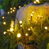 Solar firefly warm light 6-head ground lamp 4 packs Fireflies
