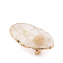 Grokebo Makeup Tools Art Plate Nail Art Palette Oval Irregular Ring Palette Ring Color Palette Nail Plate Nail Palette Mixing Manicure Equipment for Cosmetics Manicure Tools