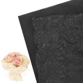 M METERXITY 18-Sheet Flower Wrapping Paper, Waterproof Floral Wrapping Tissue Paper for Bouquets/Gift Packaging [Black]