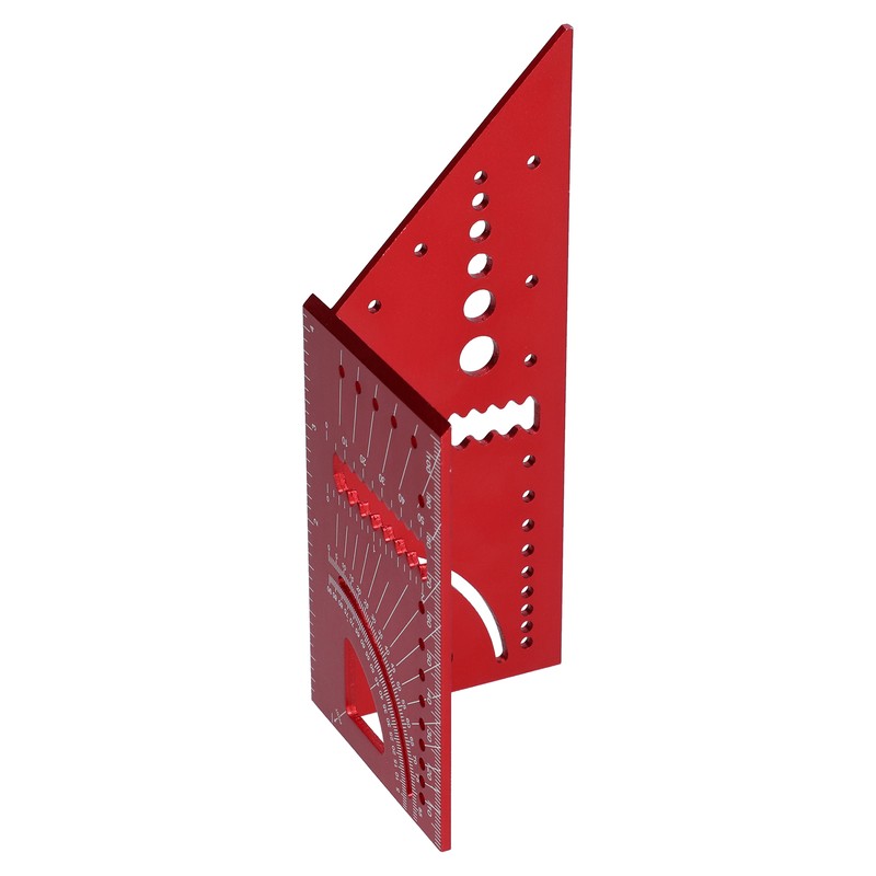 Woodworking Square Size Measure Ruler Aluminum Alloy 3D Mitre 45
