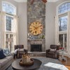 Eruner Rustic Large Wall Clock Silent Battery Operated for Farmhouse