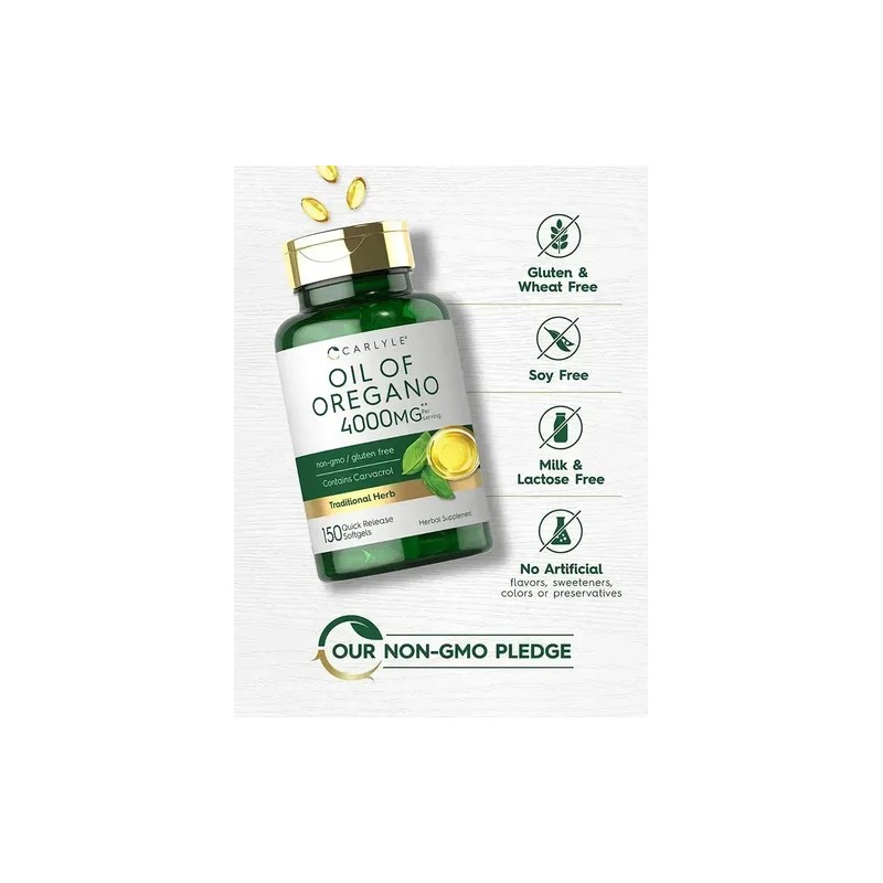 2pc Aceite De Orégano Potencia Máxima Contiene Carvacrol