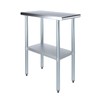 AmGood 30" X 15" Stainless Steel Work Table | Metal