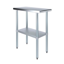 AmGood 30" X 15" Stainless Steel Work Table | Metal Kitchen Food Prep Table | NSF