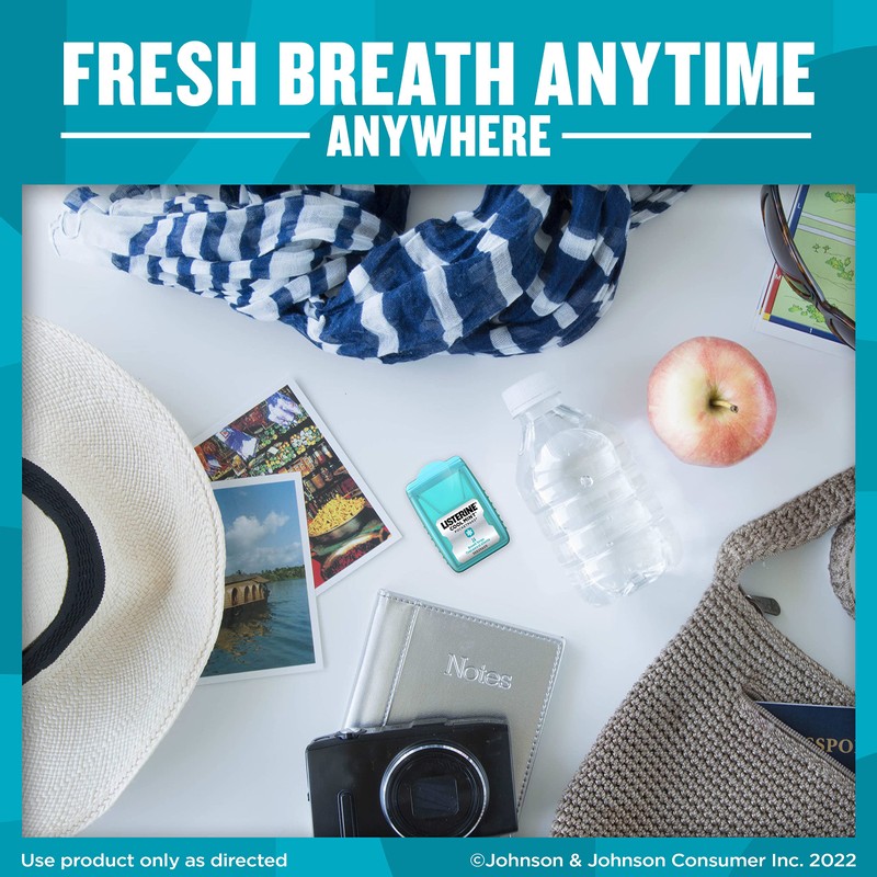 Listerine PocketPaks Cool Mint Breath Strips, Portable Pocket-Sized Oral Care
