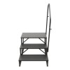 n/a Portable Step Ladder with Handrails for Home, Pool, and