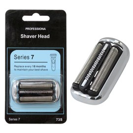 73S Silver Series 5/6 Electric Shaver Head w/Plastic Sealed Packaging Replacement 6075Cc 6020S for Br-aun Series 5/6 Br-aun Shaver 53B 50-R1000S/50-B1300S by Qbahip